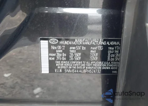 2023 Hyundai Santa Fe Limited from USA, damaged, VIN 5NMS44AL8PH524732